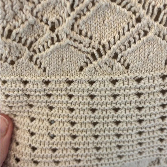 JM Collection Textured Beige knit  Cardigan - Picture 7 of 7